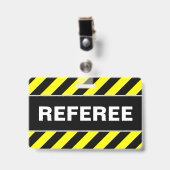Badge "ARBITRE" + Insigne noir et jaune de rayures (Front with Clip)