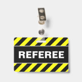 Badge "ARBITRE" + Insigne noir et jaune de rayures (Back with Clip)