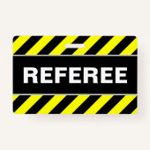 Badge "ARBITRE" + Insigne noir et jaune de rayures (Devant)