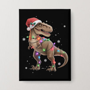 Badge Arbre de Noël Dinosaure T-rex Noël Xmas Animal fam