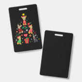 Badge Arbre de Noël du Chihuahua (Recto et verso)