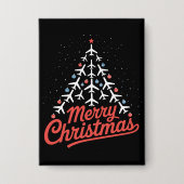 Badge Arbre de Noël Pilote d'avion (Recto)