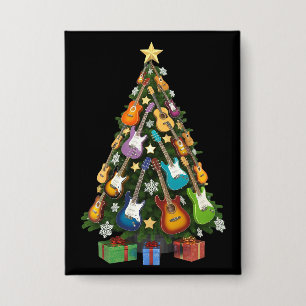 Badge Arbre de Noël Théâtre Musical Amant Joyeux Guitarr