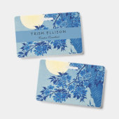 Badge Arbre éclairé par la lune bleue : Nuit de floraiso (Avant & arrière)