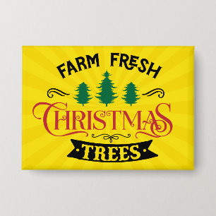 Badge Arbres de Noël frais de ferme Design-54394