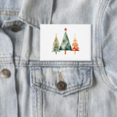 Badge Arbres de Noël pin au lavis (Insitu)