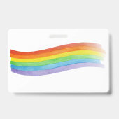 Badge Arc-en-ciel Aquarelle (Arrière)