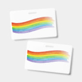 Badge Arc-en-ciel Aquarelle (Avant & arrière)
