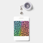 Badge arc-en-ciel BG de léopard (Avant avec rétractable)
