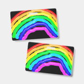Badge Arc-en-ciel dessiné (Avant & arrière)