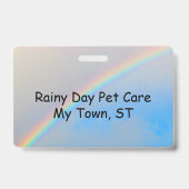 Badge - Arc-en-ciel et Empreinte de patte (Arrière)