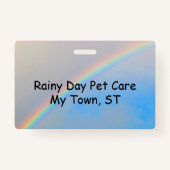 Badge - Arc-en-ciel et Empreinte de patte (Dos)