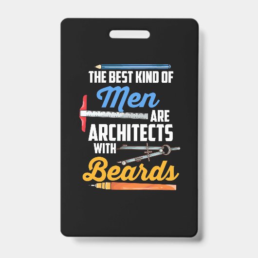 Badge Architectes Masculins Avec Barbe (Avant)
