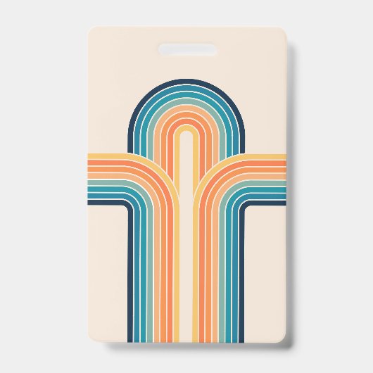 Badge Arcs triples et colorés (Avant)