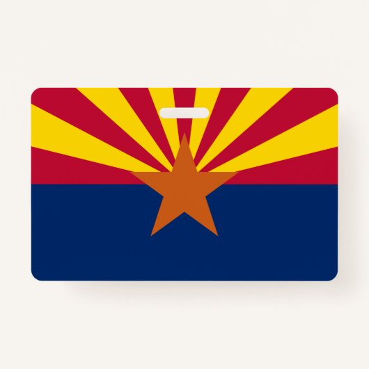 Badge Arizona Drapeau : Réglage de Star Sun, État du cui (Devant)