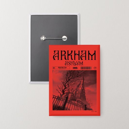 Badge Arkham Asylum : Restreint (Recto/Verso)