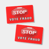 Badge Arrêtez la fraude électorale (Avant & arrière)