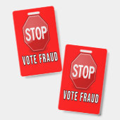 Badge Arrêtez la fraude électorale (Avant & arrière)
