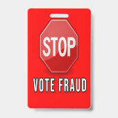 Badge Arrêtez la fraude électorale (Arrière)