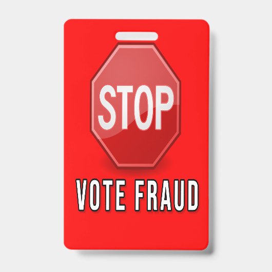 Badge Arrêtez la fraude électorale (Avant)