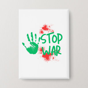 Badge Arrêtez la guerre – Graphisme anti-guerre à emprei