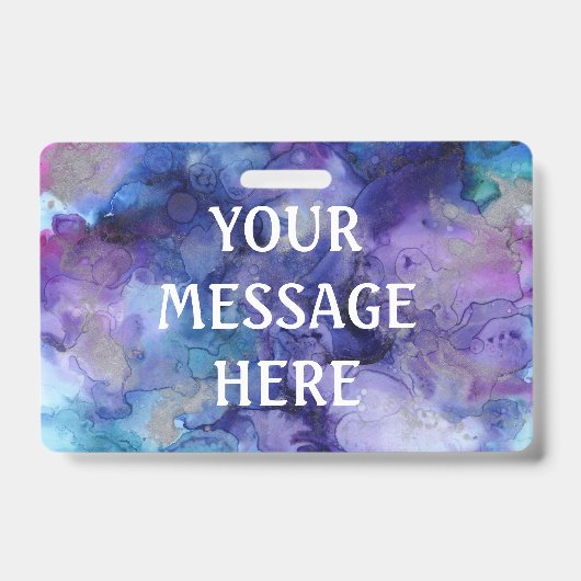 Badge Arrière - plan d'encre mixte - Customisez votre pr (Front)