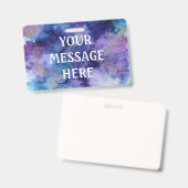 Badge Arrière - plan d'encre mixte - Customisez votre pr (Front & Back)