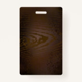 Badge Arrière - plan en bois avec cheval de mer mécaniqu (Dos)