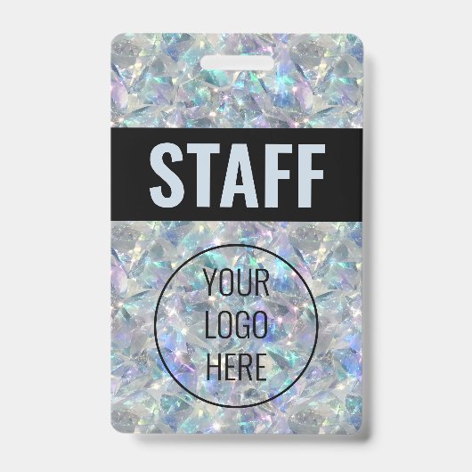 Badge Arrière - plan en pierre optique holographique (Face)