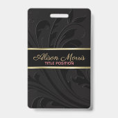 Badge Arrière - plan Noir Et Flèche Et Bande D'Or (Arrière)