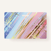 Badge Arrière - plan rose texturé (Dos)