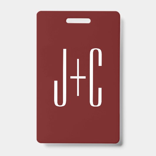 Badge Arrière - plan rouge et texte blanc de Bourgogne m (Front)