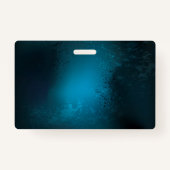 Badge Arrière - plan turquoise à vapeur avec Gears (Dos)