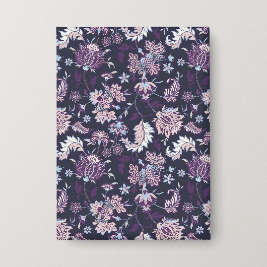 Badge Arrière - plan violet Big Floral Motif sans joint (Recto)