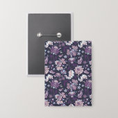 Badge Arrière - plan violet Big Floral Motif sans joint (Recto/Verso)