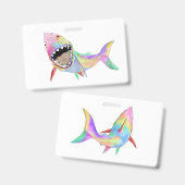 Badge Art de requin (Avant & arrière)