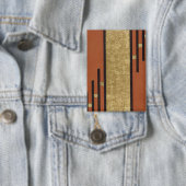 Badge Art Déco en or et beige (Insitu)