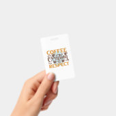 Badge Art du café Création de café Respect (Manuel / portable)