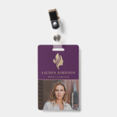 Badge Articles promotionnels élégants pour votre entrepr (Face avec clip)