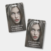 Badge Artiste Maquillage Coiffure Photo Moderne (Avant & arrière)