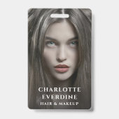 Badge Artiste Maquillage Coiffure Photo Moderne (Avant)