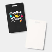 Badge Artiste Queen Nail (Avant & arrière)
