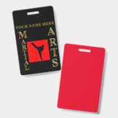 BADGE ARTS MARTIAUX (Avant & arrière)