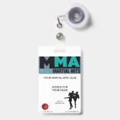 Badge Arts Martiaux Mixtes (Avant avec rétractable)