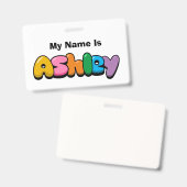 Badge Ashley (Avant & arrière)