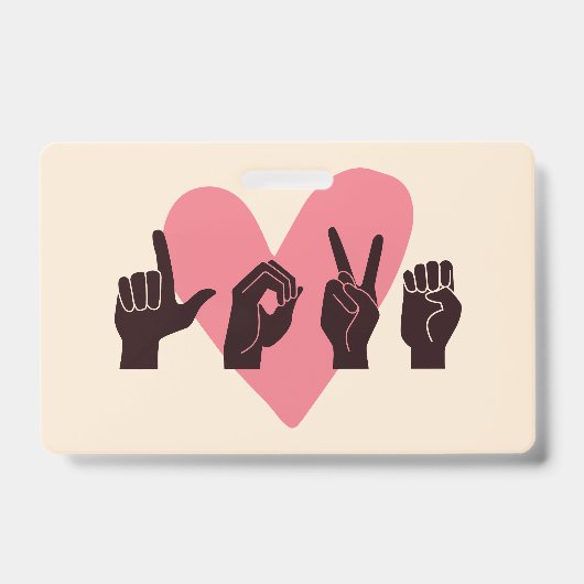 Badge ASL Love IV - Saint-Valentin (Avant)