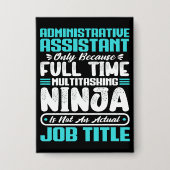 Badge Assistant administratif Titre du travail Professio (Recto)