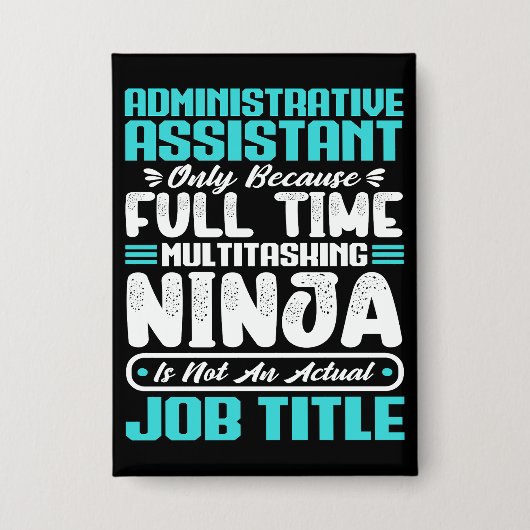 Badge Assistant administratif Titre du travail Professio (Recto)