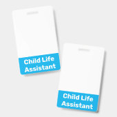 Badge Assistant de vie de l'enfant (Avant & arrière)
