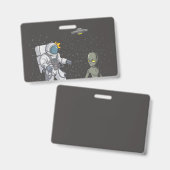 Badge Astronaute et extraterrestre   (Avant & arrière)